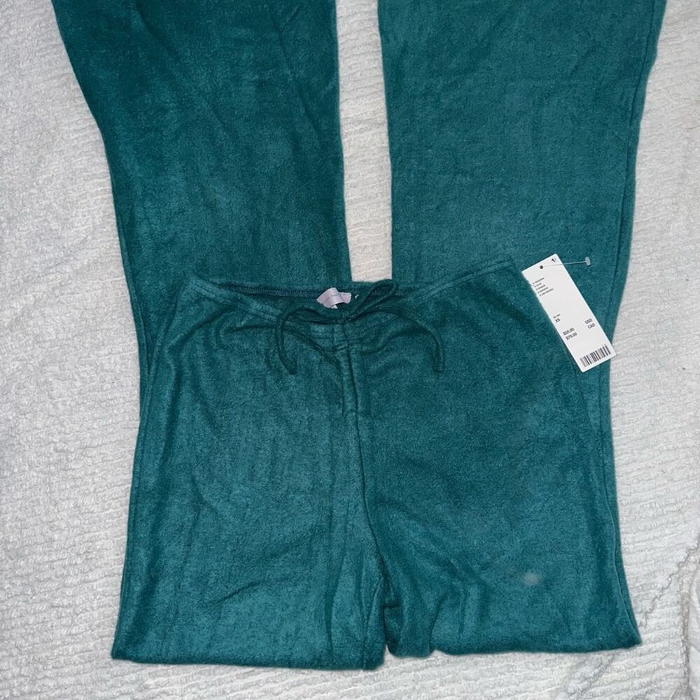 NWT URBAN OUTFITTERS OUT FROM UNDER JASPER TEAL FLARE PANTS LOUNGE YOGA XS - Picture 3 of 5